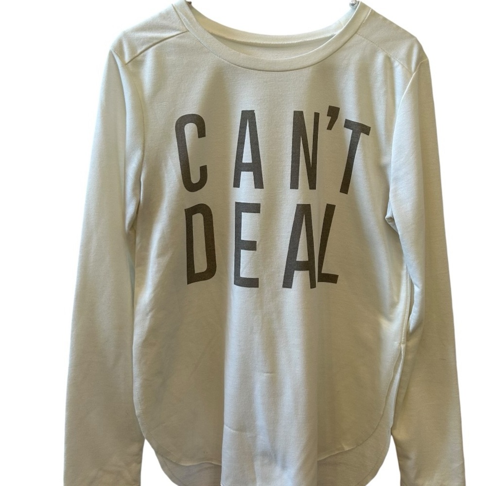 LOL VINTAGE | White Creme Can’t Deal Long Sleeve sweater Size Medium